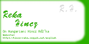 reka hincz business card